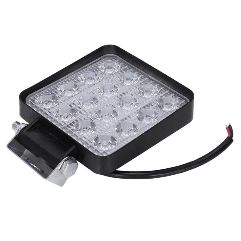 2 Pcs 48W 6000K Led Spot Beam Vierkante Werklampen Lamp Tractor Suv Truck 4WD 12V 24V 3120lum Vierkante Led Spots