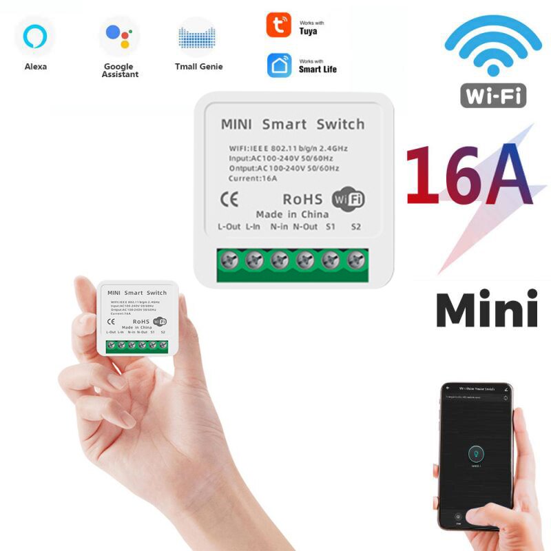 Smart WiFi Circuit Breaker Time Timer Relay Switch Smart Home House Voice Remote Control by Tuya App for Alexa Google Home