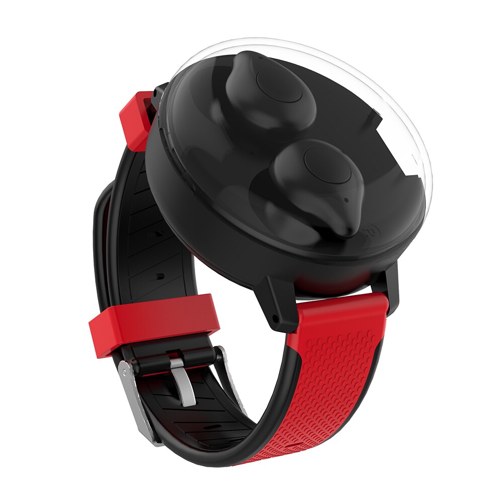 Tws Bluetooth 5.0 Draadloze Koptelefoon Band Handsfree Oordopjes Headset Met Polsband Draagbare Oordopjes Voor Sport: Rood