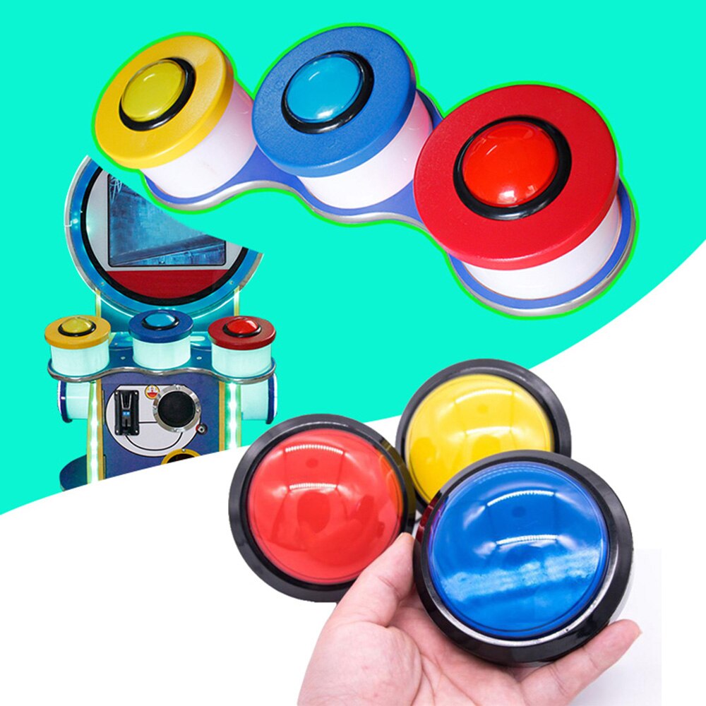 Botón para proyectos de juego con forma de cúpula con pulsador para Arcade, luz LED de 100mm, 5 colores disponibles.