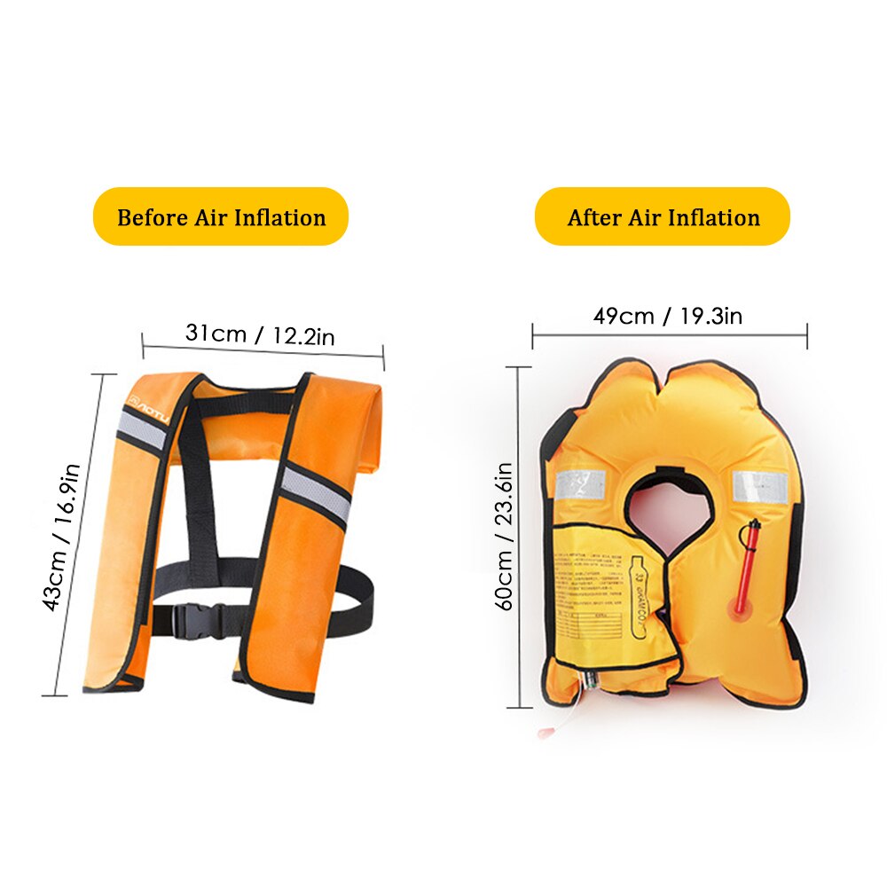 Lixada Water Sports Swiming Fishing Survival Vest Adult Swimming Boating Sailing Fishing Kayak Life Vest Inflatable Life Jacke