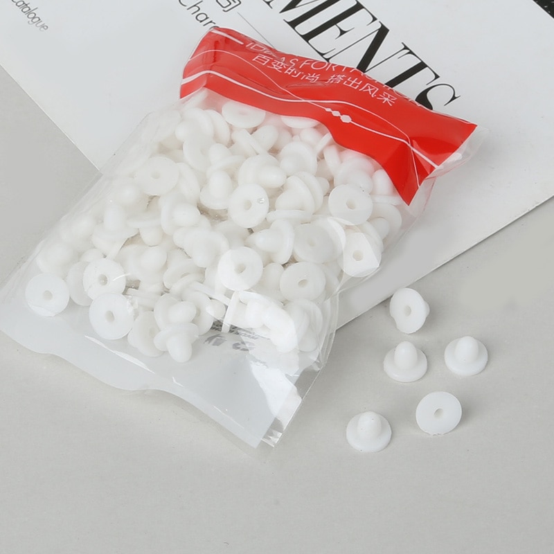 Oorbellen sieraden accessoires rubberen achterkant siliconen ronde oordopjes geblokkeerde plastic oorbelstoppers voor doe-het-zelf