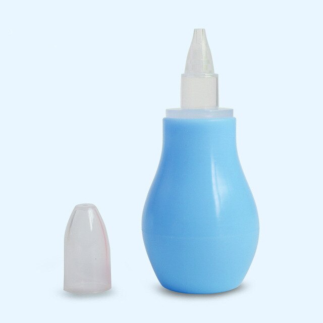 Newborn Baby Children Nose Aspirator Toddler Nose Cleaner Infant Snot Vacuum Sucker Soft Tip Cleaner Baby Care Products: blue