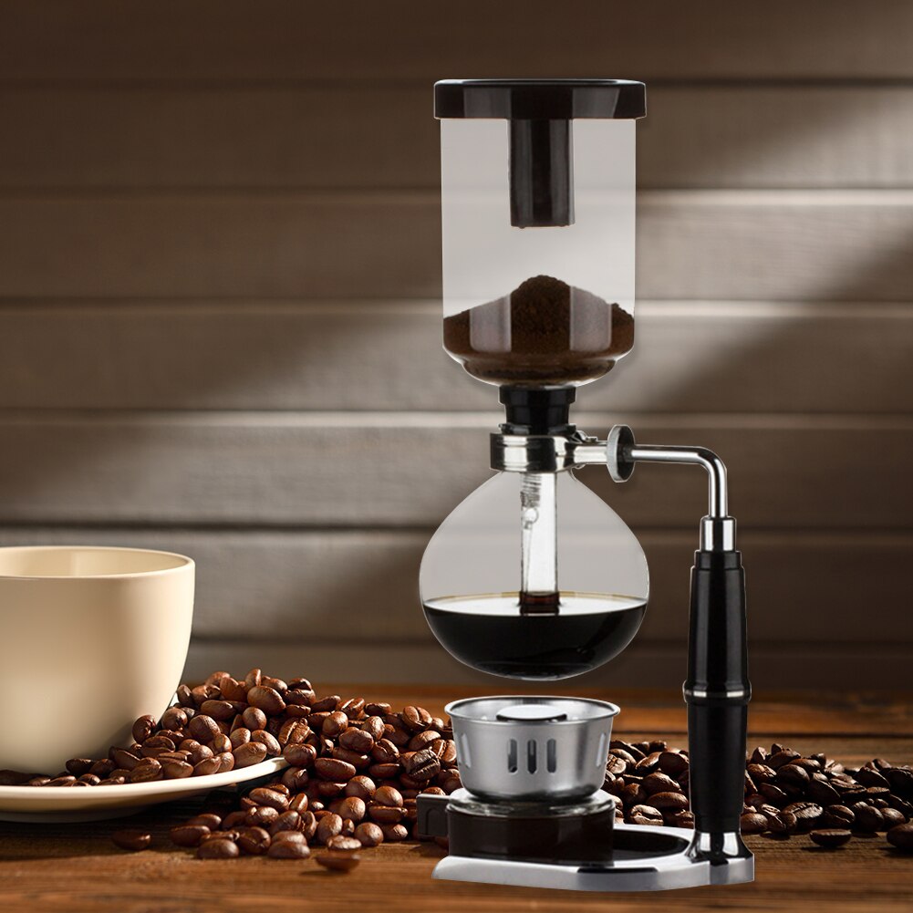 MICCK 3 Cups Syphon Pots Coffee Kettle pot Set Filter Syphon Coffee Maker Tea Siphon Heat-Resistant Household Pot