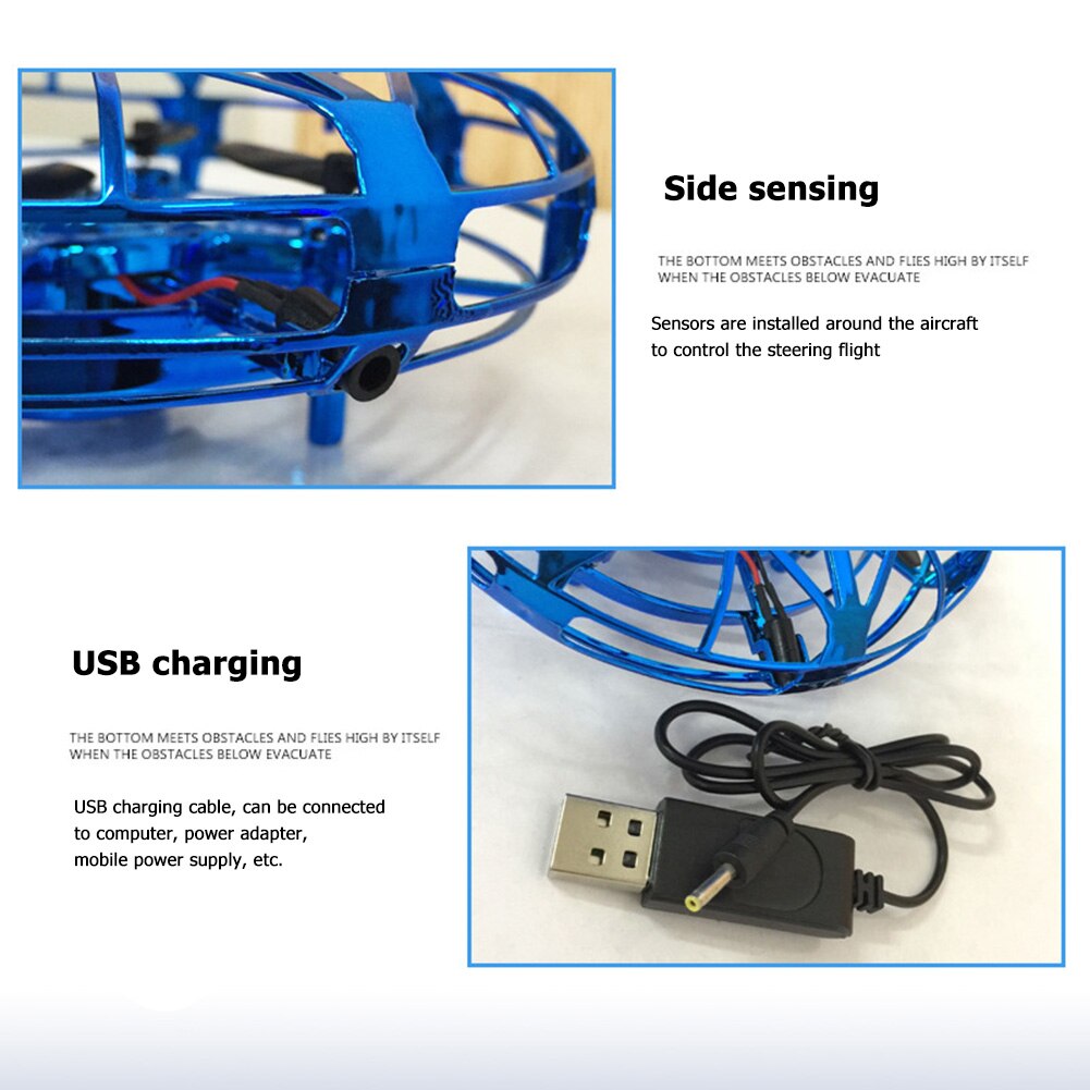 Mini Dron de juguete Ufo interactivo para exteriores, juguete para , avión de carga Usb, modelo de Sensor de mano infrarrojo para niños
