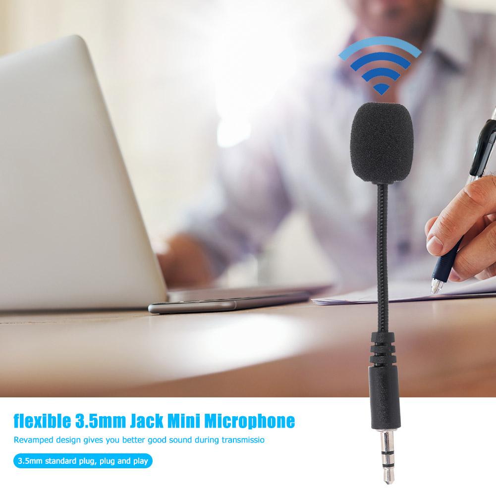 Mini 3.5mm Interface Noise Canceling Flexible Microphone Studio Mic for Laptop Noise Resistance Strong Anti-interference Ability