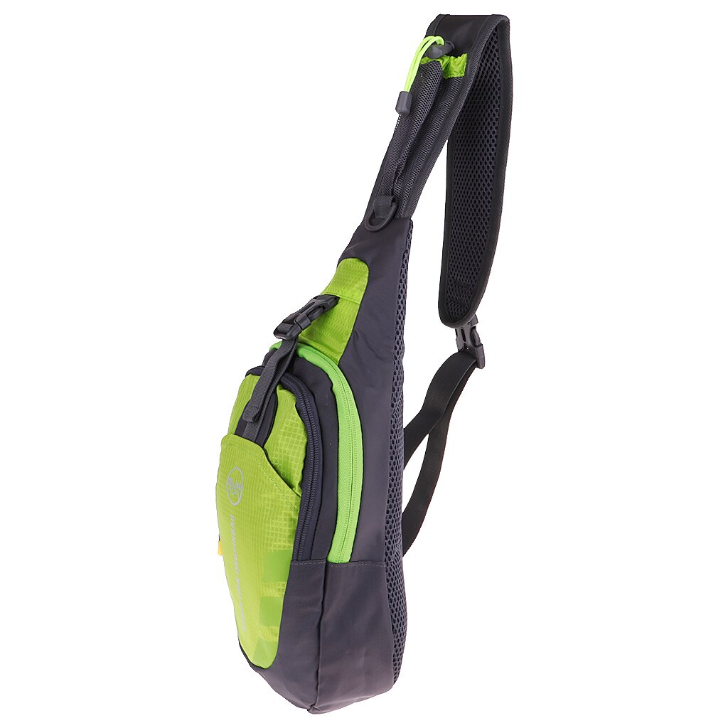 Men City Jogging Bags Nylon Bag Pack Travel Hiking Cross Body Messenger Shoulder Chest Bag Adjustable Shoulder Strap
