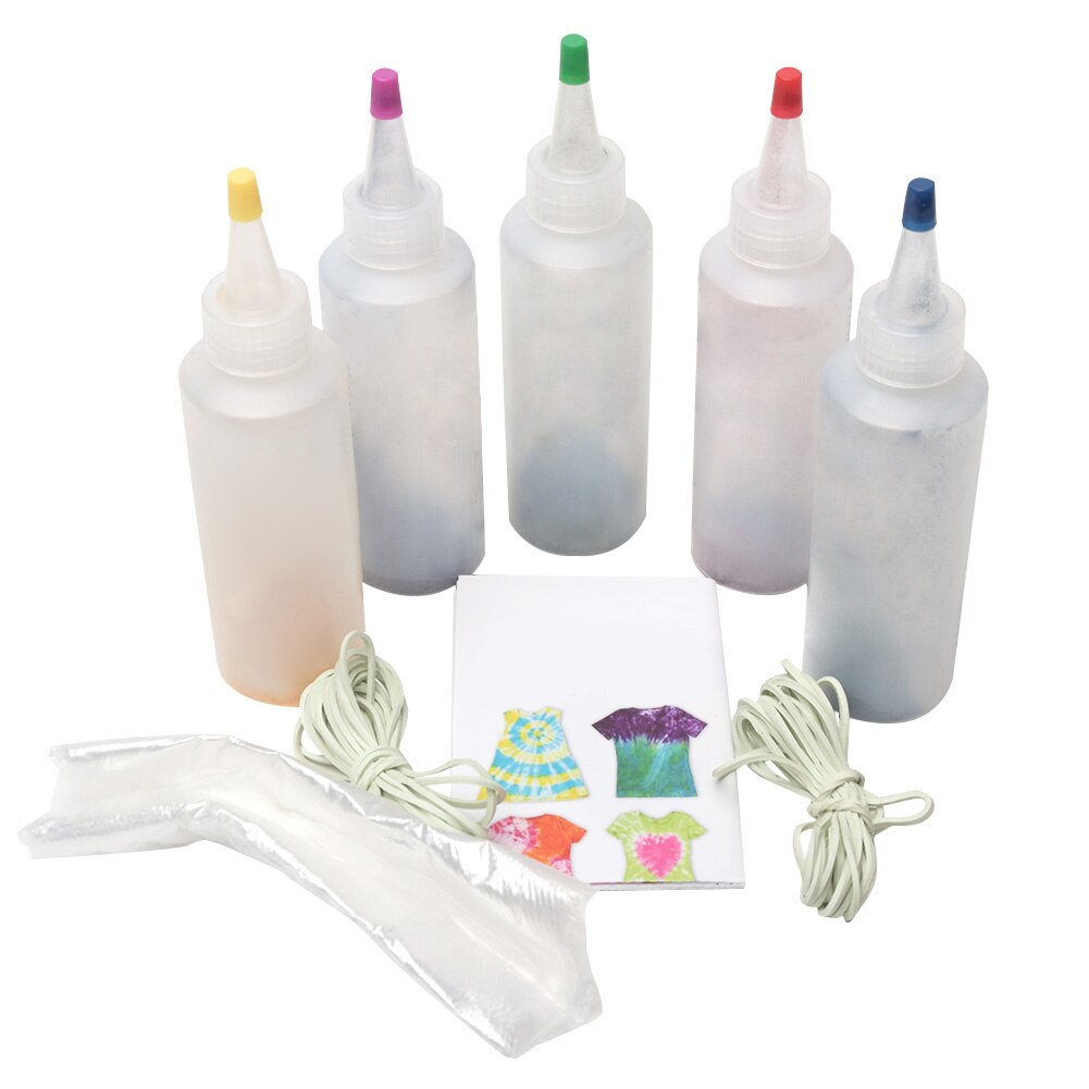 18 Flessen/5 Flessen Permanente Een Stap Tie-Dye Set Diy Set Stof Textiel Ambachten Grond Techniek dye Schilderen Party Art: 5pcs