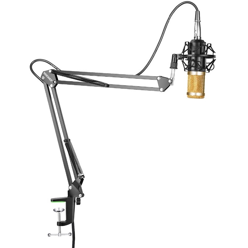 Soporte extensible para micrófono de grabación, brazo de suspensión, tijera, soporte para el brazo con Clip para micrófono, abrazadera de montaje de mesa