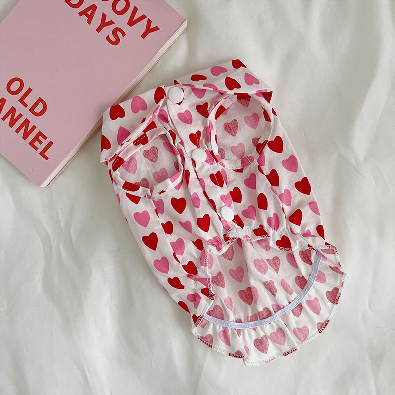 Chaleco fino de verano para mascotas, falda para perro, Collar de muñeca, vestido de amor de Color, vestido para perro pequeño, ropa para cachorro Chihuahua Yorkshire