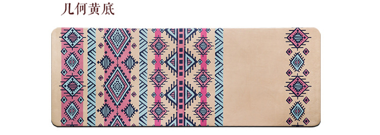 Tapis de yoga imprimé en caoutchouc naturel, long, épais et large de 1mm, antidérapant, fitness: Beige