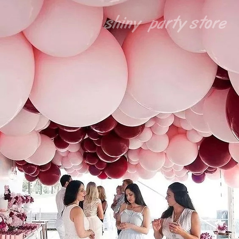 5 &quot;10&quot; 12 &quot;18&quot; 36 &quot;Matte Pure Roze Ballon Baby Shower Ronde Art Vorm Bruiloft verjaardagsfeestje Decoratie Romantische Ballonnen Speelgoed