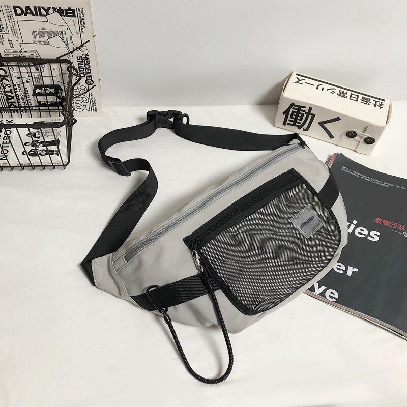 Brand Paar Messenger Bag Eenvoudige Taille Zak Japanse Borst Zak Ins Schoudertas Vrouwen Schoudertas: Light grey - pendant