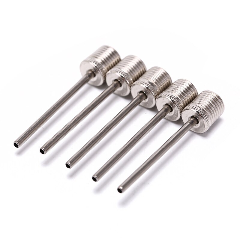 5pcs/lot Ball Pump Needle 4cm stainless steel Standard adapters For Football Basketball Soccer Inflatable Air Valve Adaptor: A