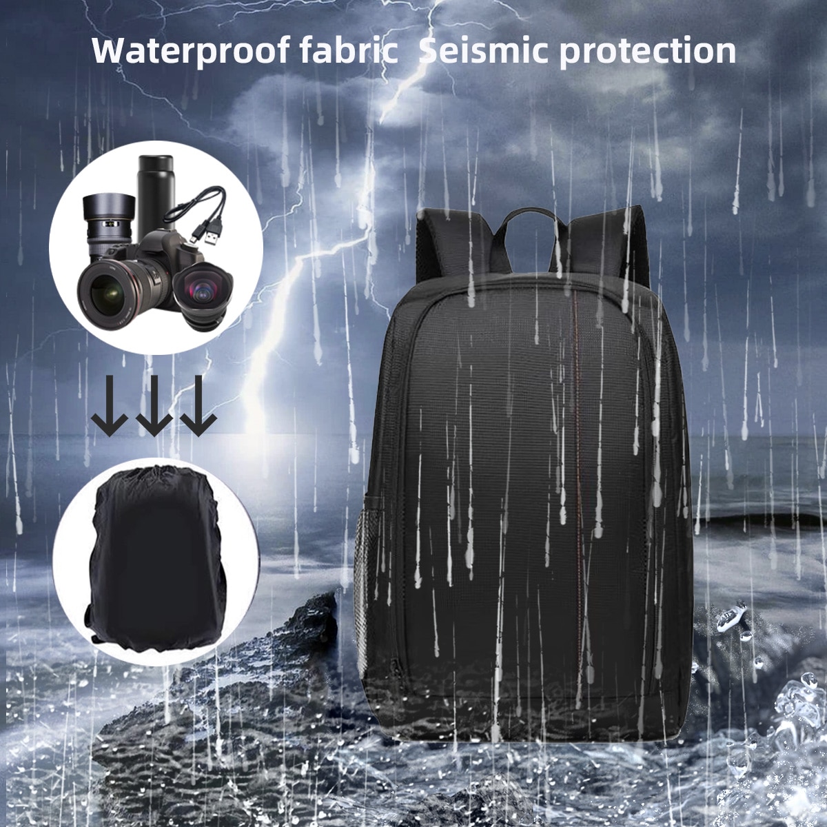 Multi-Functional Camera Bag for Nikon Digital Lens Outdoor Photography Backpack Lightweight Waterproof Fabric Large Capacity