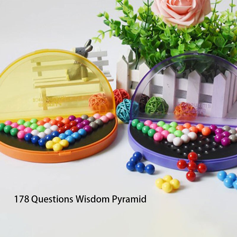 3D Puzzle logique esprit jeu 178 défis pyramide plaque jouet perles développement intellectuel jeu éducatif enfants jouets IQ perle