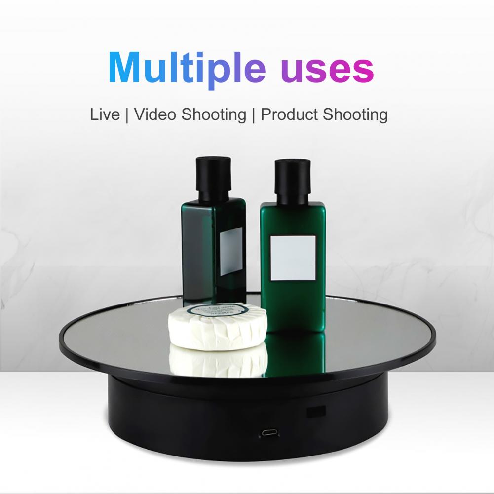 360 Degree Round Rotating Turntable Display Stand Electric Motorized Turntable Base Studio Shooting Photo Backdrop Stand