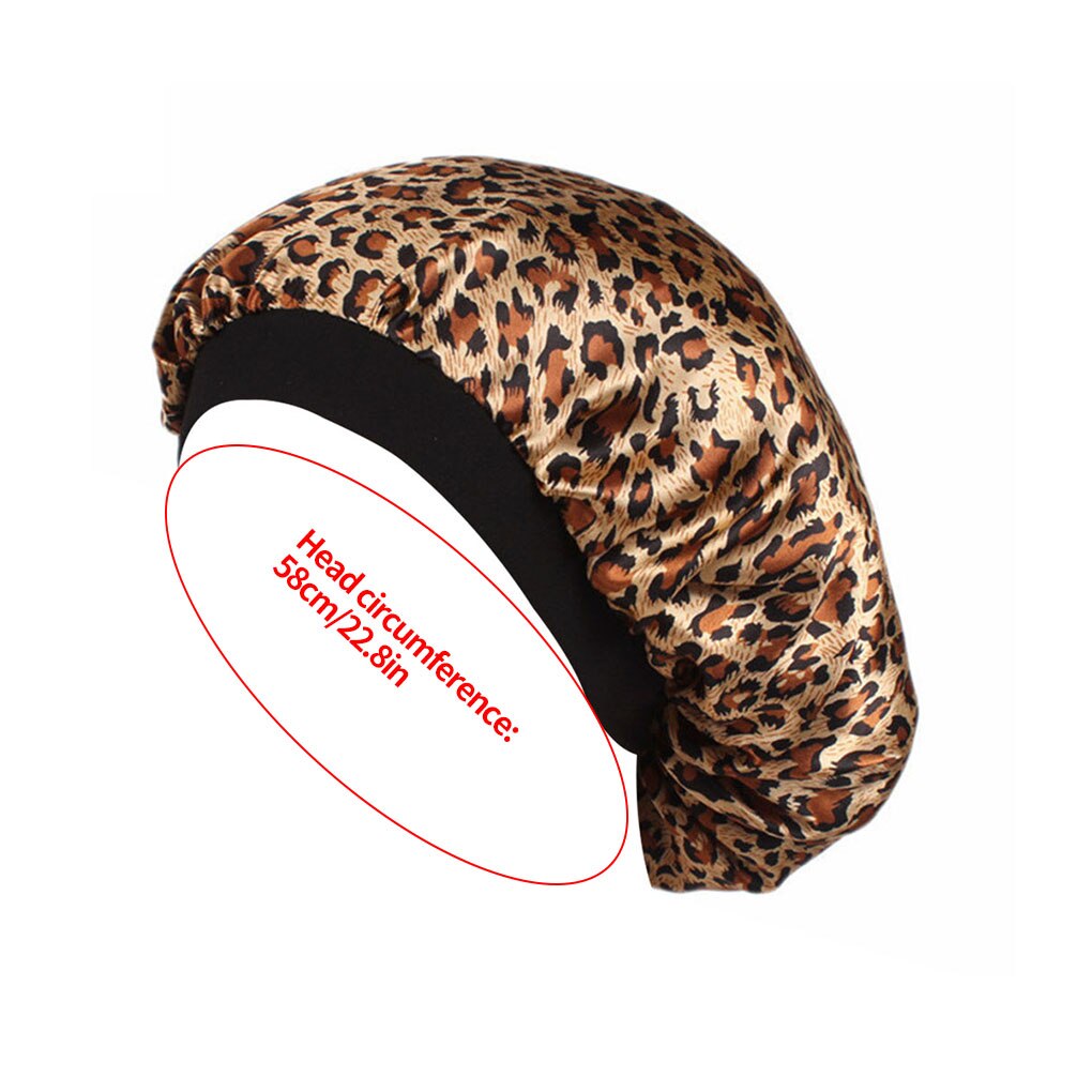 Unisex Adults Satin Nightcap Wide-Brimmed Floral Men Women Sleeping Cap Keep Hair Fresh And Charming For Spring Autumn Winter