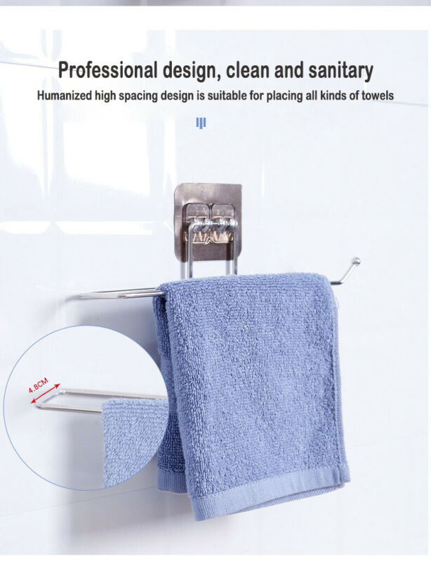 Kitchen Roll Holder Wall Mounted Tissue Paper Towel Roll Stand Dispenser Rack