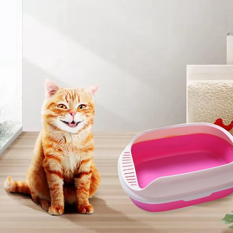 Bac à litière en plastique pour chat et chien, bac à litière, pour animaux de compagnie, anti-éclaboussures, accessoire d'intérieur pour chiot et chat