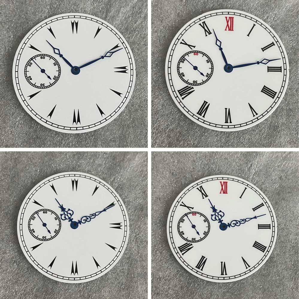 38.8mm White Watch Dial with or without Watch Hands No Luminous Watch Accessories Suitable for ETA 6497 / ST3600 Movements