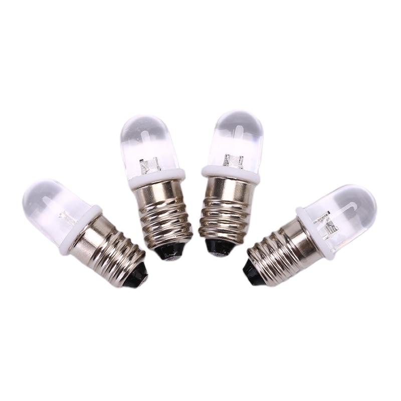 5 Stks/partij E10 Led Lamp E10 Dc 3V 4.5V Instrument Lamp E10 Indicator Lamp Ouderwetse Zaklamp Lamp 2.8Cm X 1Cm