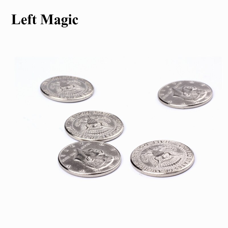 1 pz Speciale metà dollaro con Il Ferro (Reale Dollaro) trucchi di magia-magia Può Essere Aspirata Della Moneta e Denaro Magia Accessori di Scena chiudere su