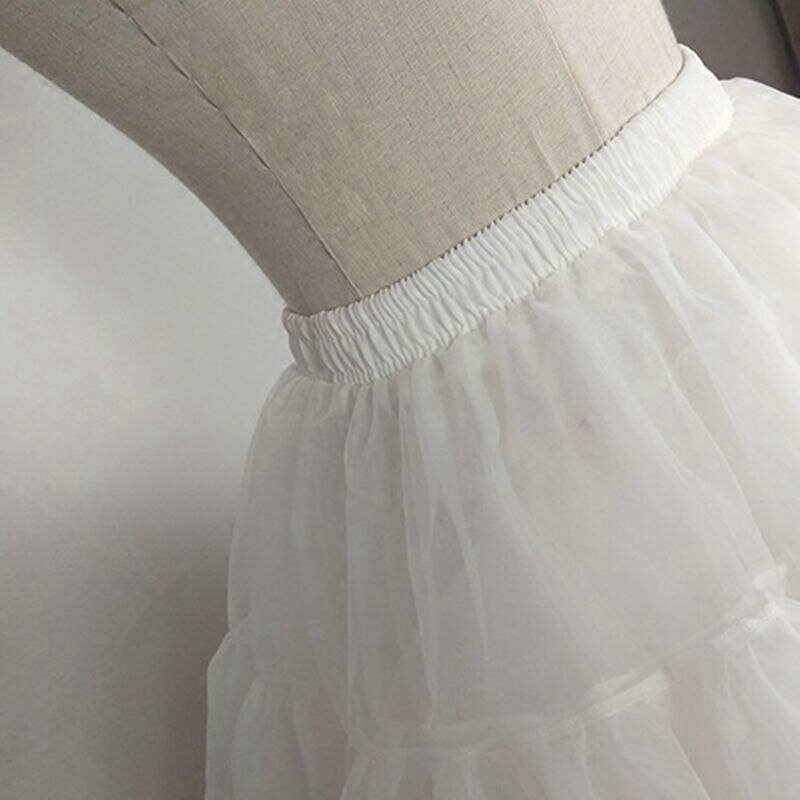 Nouveauté Blanc Tulle Noir Lolita Jupe Tutu Jupe De Mariée Courte jupon Falda Pas Cher Jupons enaguas