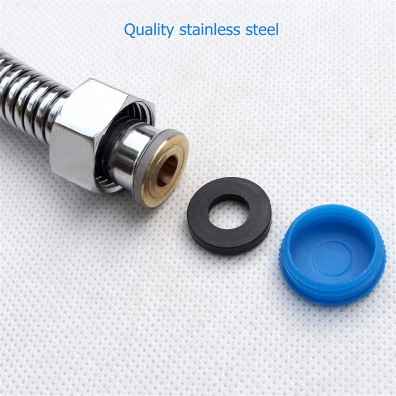 Flexibele slang 1.5 M rvs Dubbele Interlocked Badkamer 2 m flexibele chrome draagbare douche