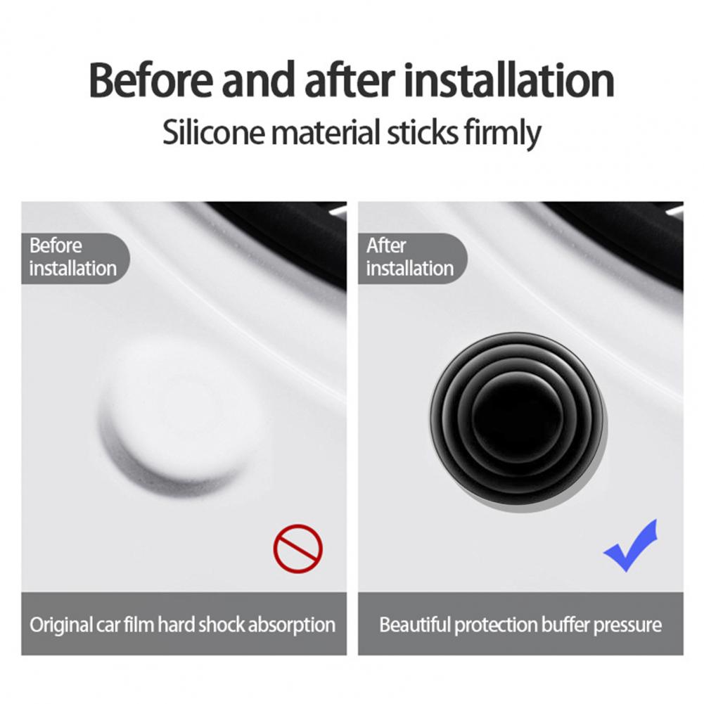 Para Auto silicona 10 Uds amortiguador Universal de alta resistencia no encogimiento pegatinas de choque de puerta de coche amortiguador para Auto