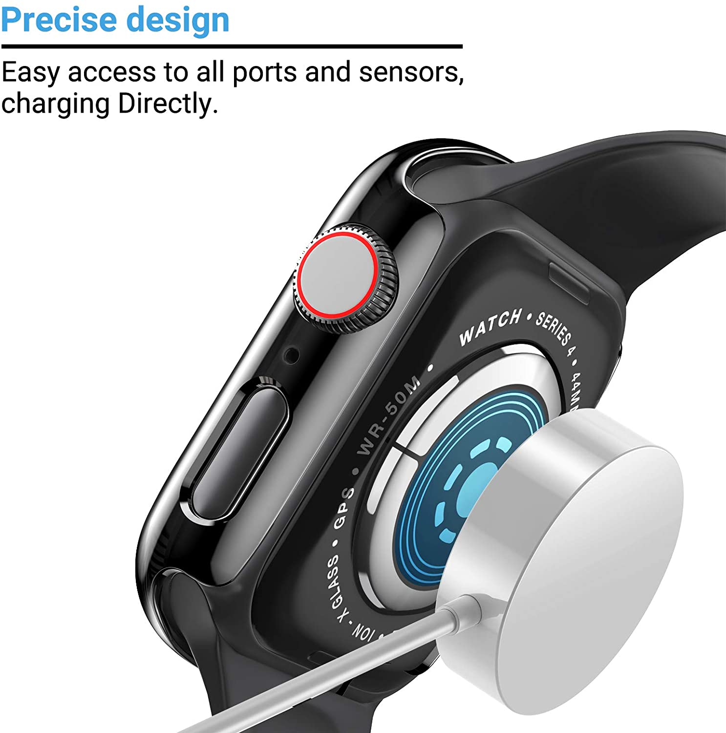 Szkło + pokrowiec na Apple Watch Case 44mm 40mm 42mm 38mm akcesoria platerowane ochraniacz ekranu iWatch seria 6 5 4 3 se 7 45mm 41mm