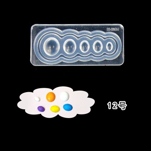 1 stks/partij 3D decortive Acryl Nail Art Mold Tips Decor DIY Verschillende Stijlen Transparant: 12