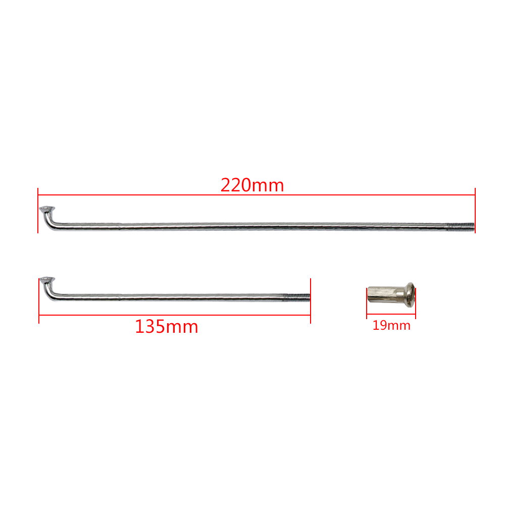 Alconstar-Motorrad Edelstahl Speichen 20Stck Kurze &Ampere; 20Stck Lange CJ-K750 Seitenwagen für BMW R51 R66 R67 r71 R72 für Ural M72