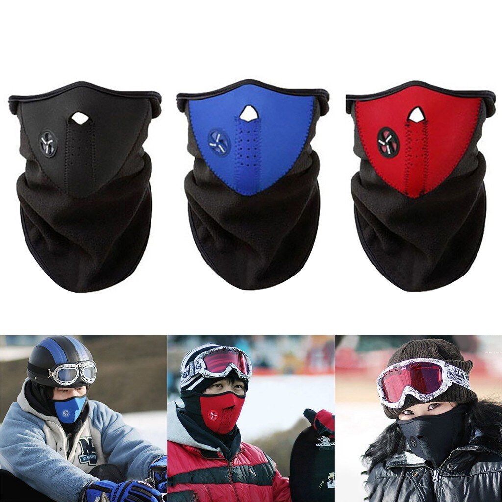 1Pc Winter Seamless Outdoor Half Face Mask Warm-Keeping Windproof Sunscreen Sports Mask Ultra-Soft Face Cover Cycling Accessory