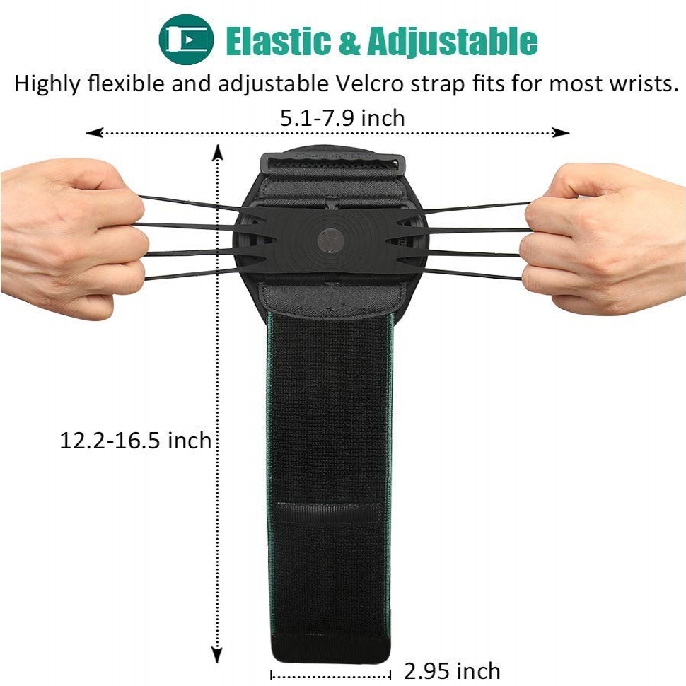 Wristband Running Phone Holder for iPhone for Samsung for Huawei 180º Rotatable Sport Armband Workout Forearm Holder Jogging