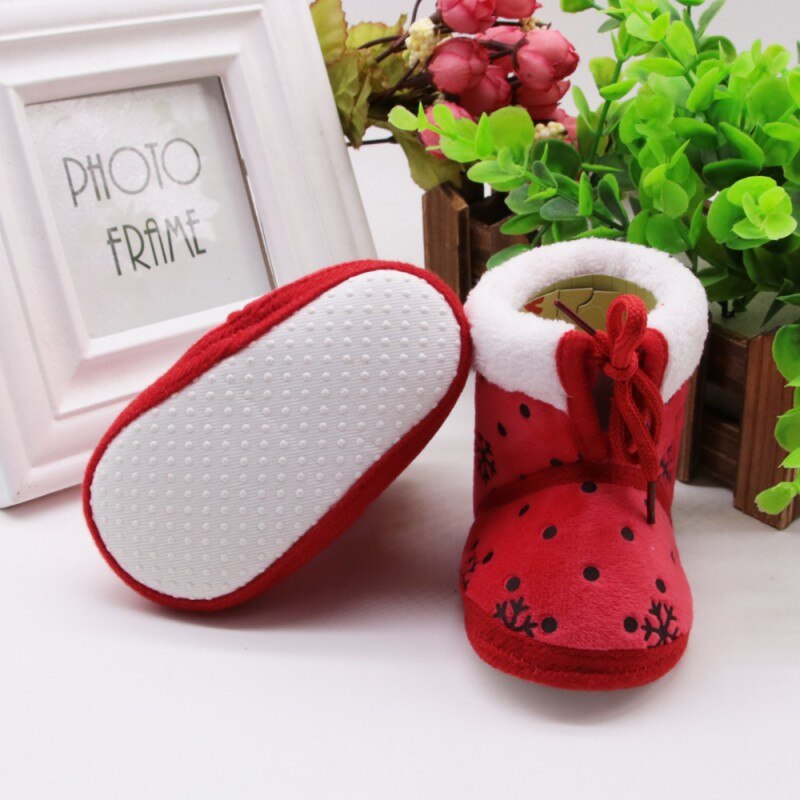 Winter Autumn Baby Girl Shoes Children Infant Girls Thick Warm Boots Ice Flower Kids Shoes