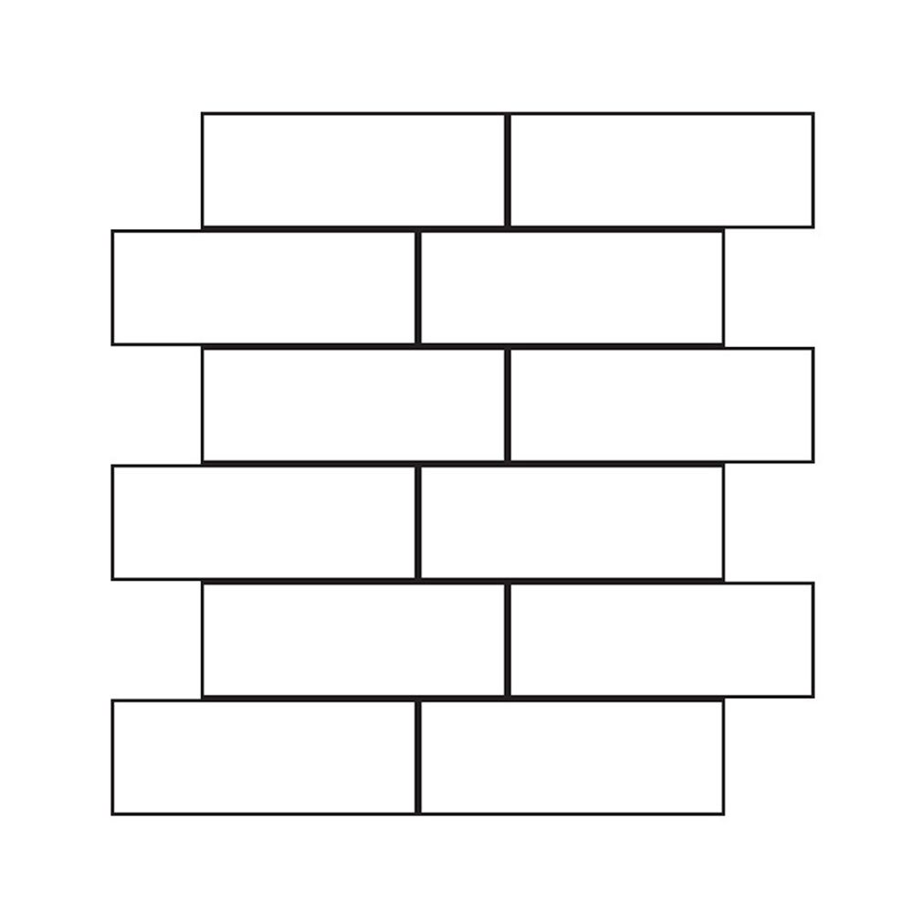 1/5/10Pcs 3D Tile Sticker White Subway Wall Tiles Peel And Stick Kitchen Bathroom Self Adhesive Wallpaper Waterproof Backsplash: 5PCS