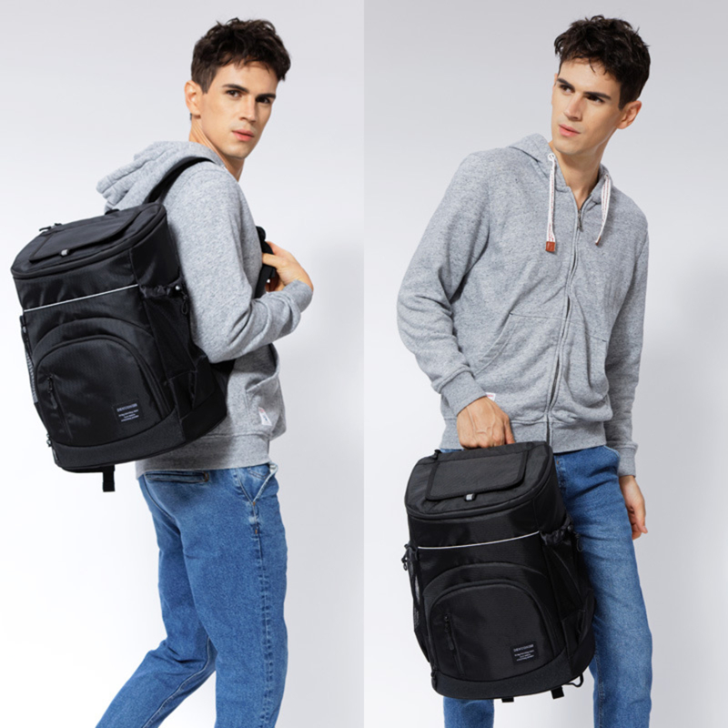 Bolsa térmica de 30L, mochila térmica grande y suave de 36 latas, bolsa aislante para nevera, viaje, playa, hielo, cerveza, mochila de almacenamiento de alimentos a prueba de fugas