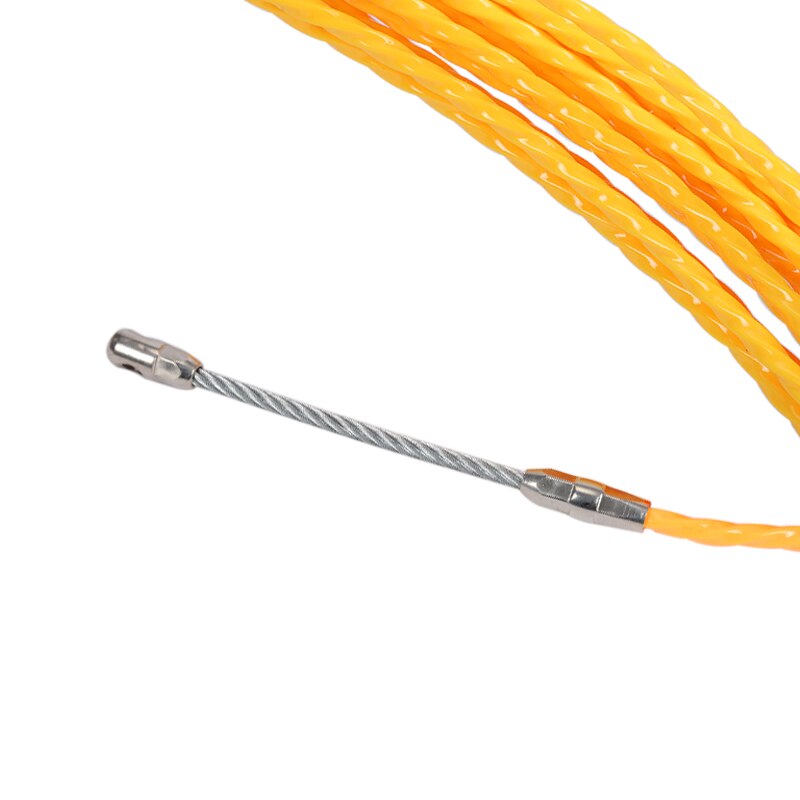 10/40/50M 3MM Gelb Kabel Abzieher Fisch Band Spule Abzieher Fiberglas Metall Zauberstab Draht Leitung für Telecom Elektrische Leitung Werkzeug