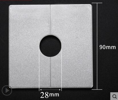 Kunststoff Zauberstab Draht See abdeckung 86 typ Kreuzung Kasten Auslauf kabel Schutz wasserhahn winkel ventil Rohr stecker Dekor abdeckung schnappen-auf Platte: Silber-  28mm