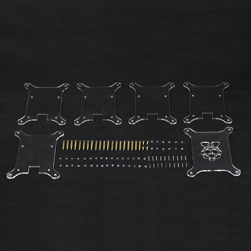 Raspberry Pi 6 7 8 9 10 11 Layers Case Tansparent Acrylic Box Holder for Raspberry Pi 4 Model B 3B+/3B