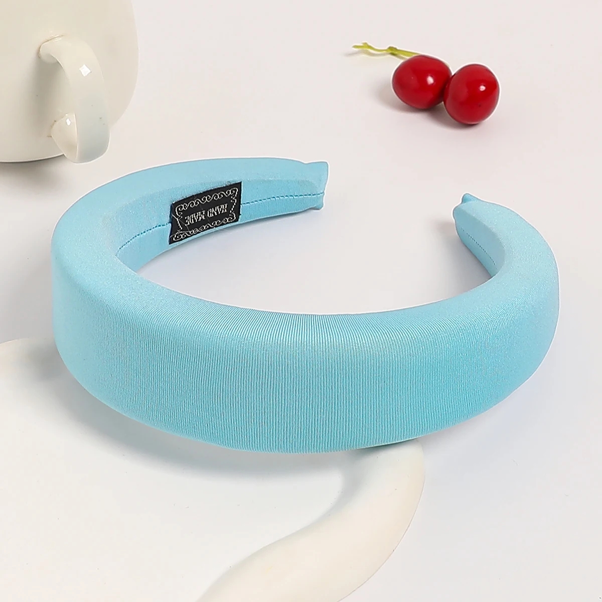 Nuevas diademas acolchadas de para mujer, diademas de bisel ancho, diadema gruesa antideslizante de esponja para niñas, accesorios para el cabello de: Plata