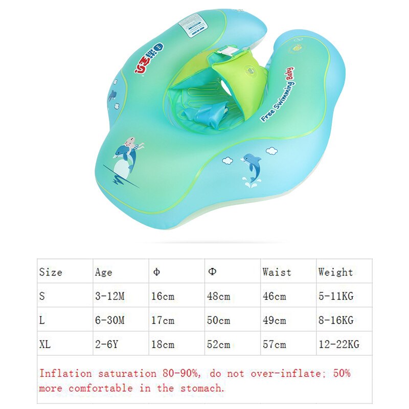 Baby Zwemmen Ringen Opblaasbare Smart Taille Trainer Anti-Rollover Zwembad Accessoires Veilig Zwemmen Float Outdoor Zwembad: XL 57CM