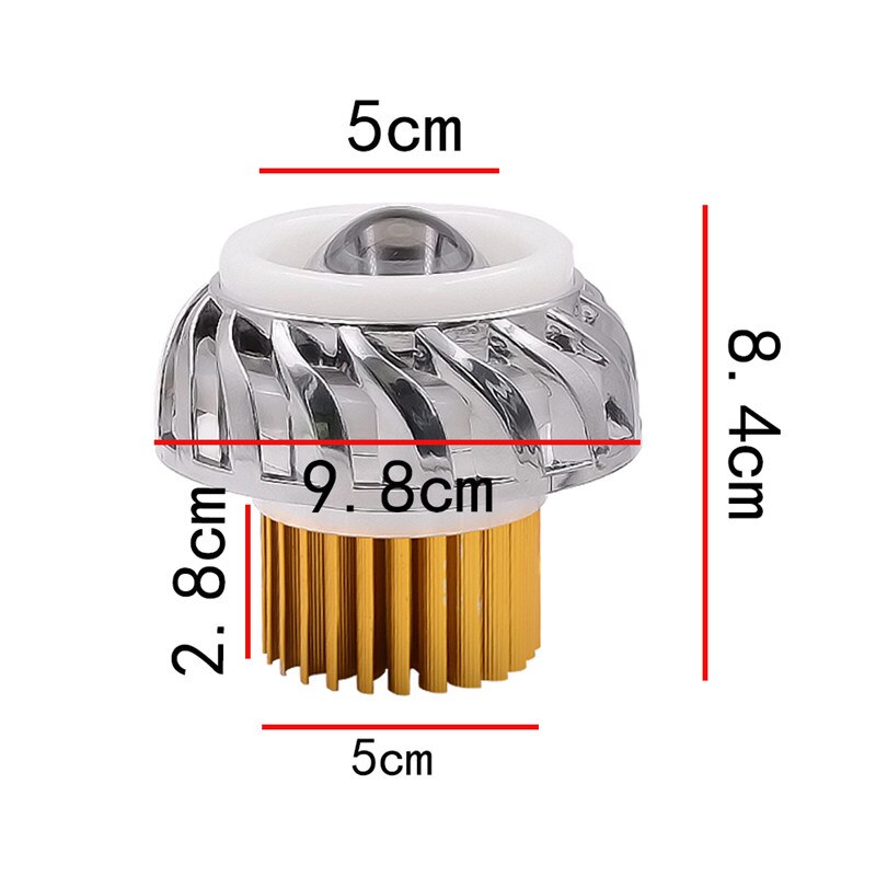 12V Motorcycle Head Light Lamp Projector Lens Licht Met Led Angel Devil Ogen Koplamp 30W 1200Lm 200000H dubbele Diafragma Lig