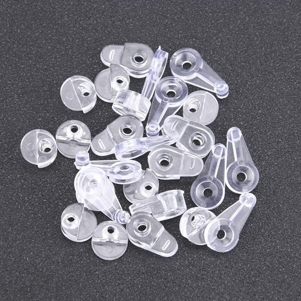 50Pcs Hardware Installeren Plastic Glas Retainer Clips Kit Windows Met Schroeven Kastdeur Vaste Houder Clear Accessoires