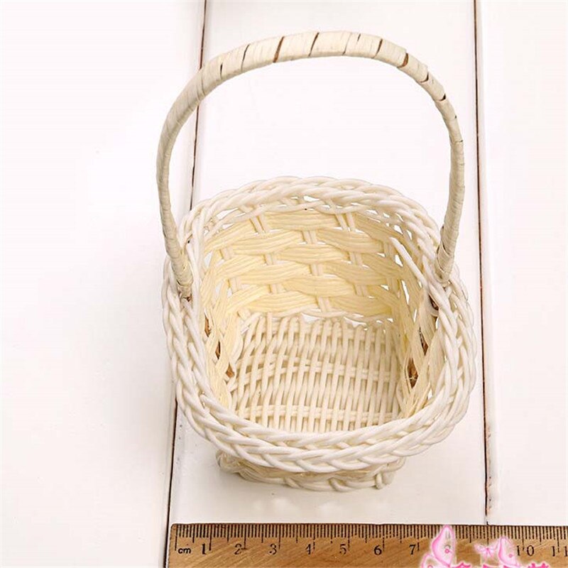 , almacenamiento de tejido, decoración de canasta de flores, ropa con estampado de frutas, soporte para artículos diversos, organizador, Cosméticos de ratán, cesta de Picnic de té