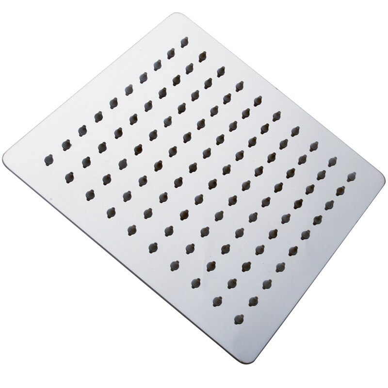 Luxury Bathroom Rainfall Overhead Shower Head, Stainless Steel, Ultra Thin Rain Showerhead with Removable Water Restrictor