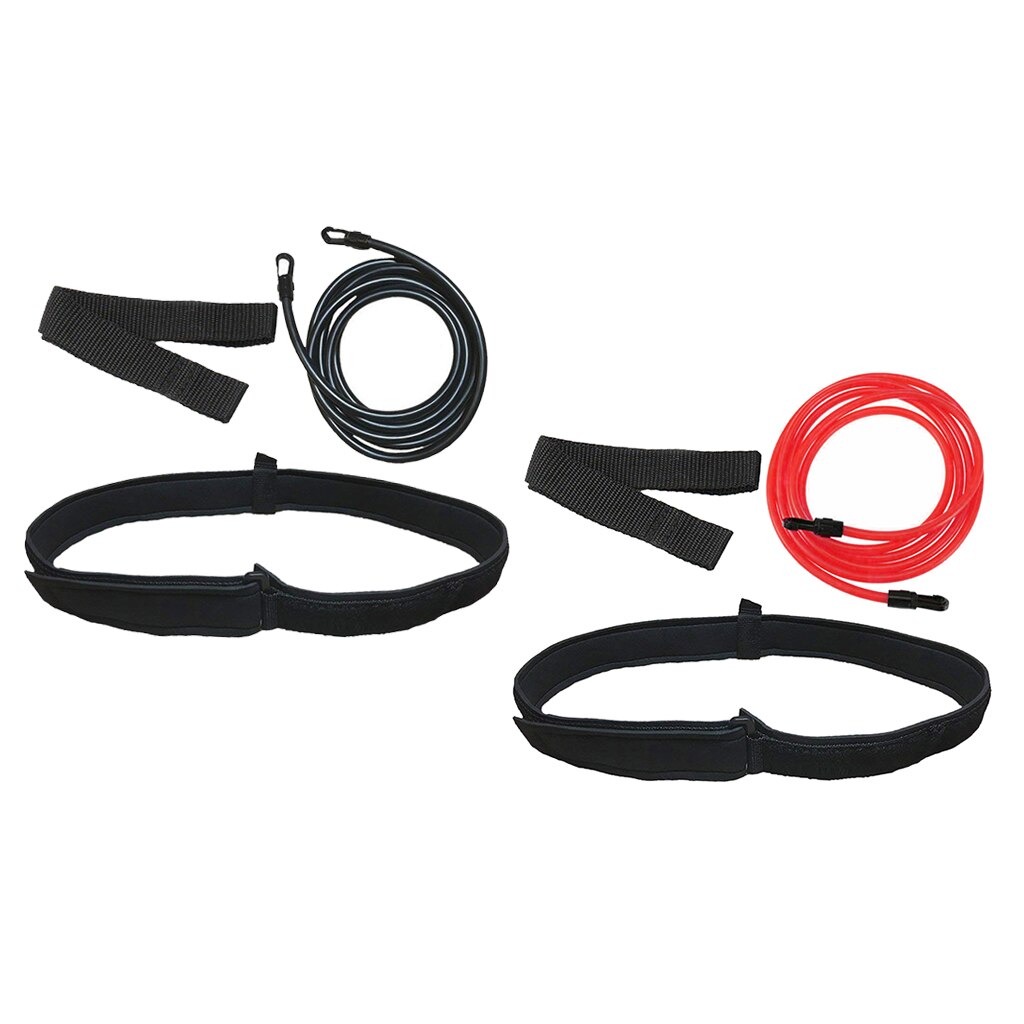 2 Pack 3.0M Swim Training Belt Set Stationary Pool Training Supplies Harness