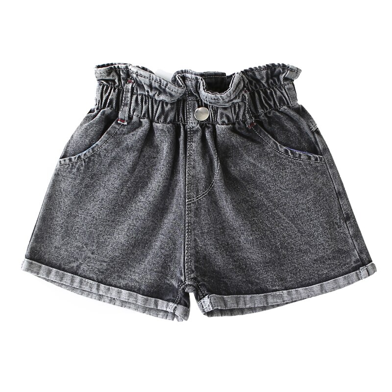 Short en jean ample taille haute pour adolescentes, pantalons en Denim pour enfants de 3 4 5 6 7 8 9 10 11 12 13 ans, été