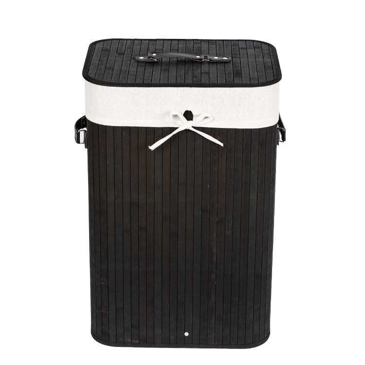 Bamboe Wasmand Mand Rieten Kleding Opbergtas Sorter Bin Organisator Deksel Wassen Doek Bin Rangier Deksel